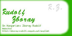 rudolf zboray business card